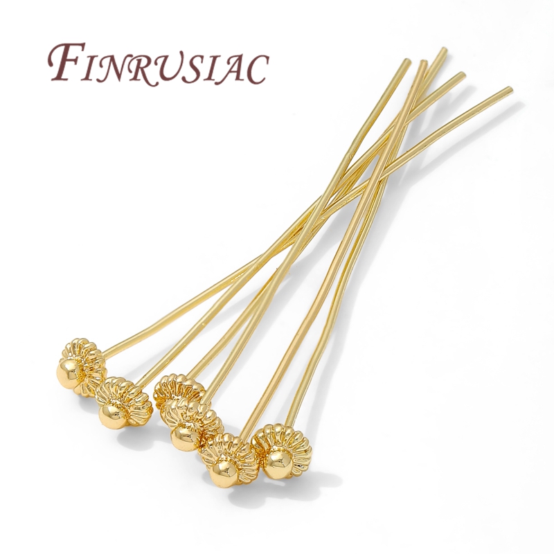 Flower Supply - 10/20 Stück/Lot 18K vergoldete Anstecknadeln für