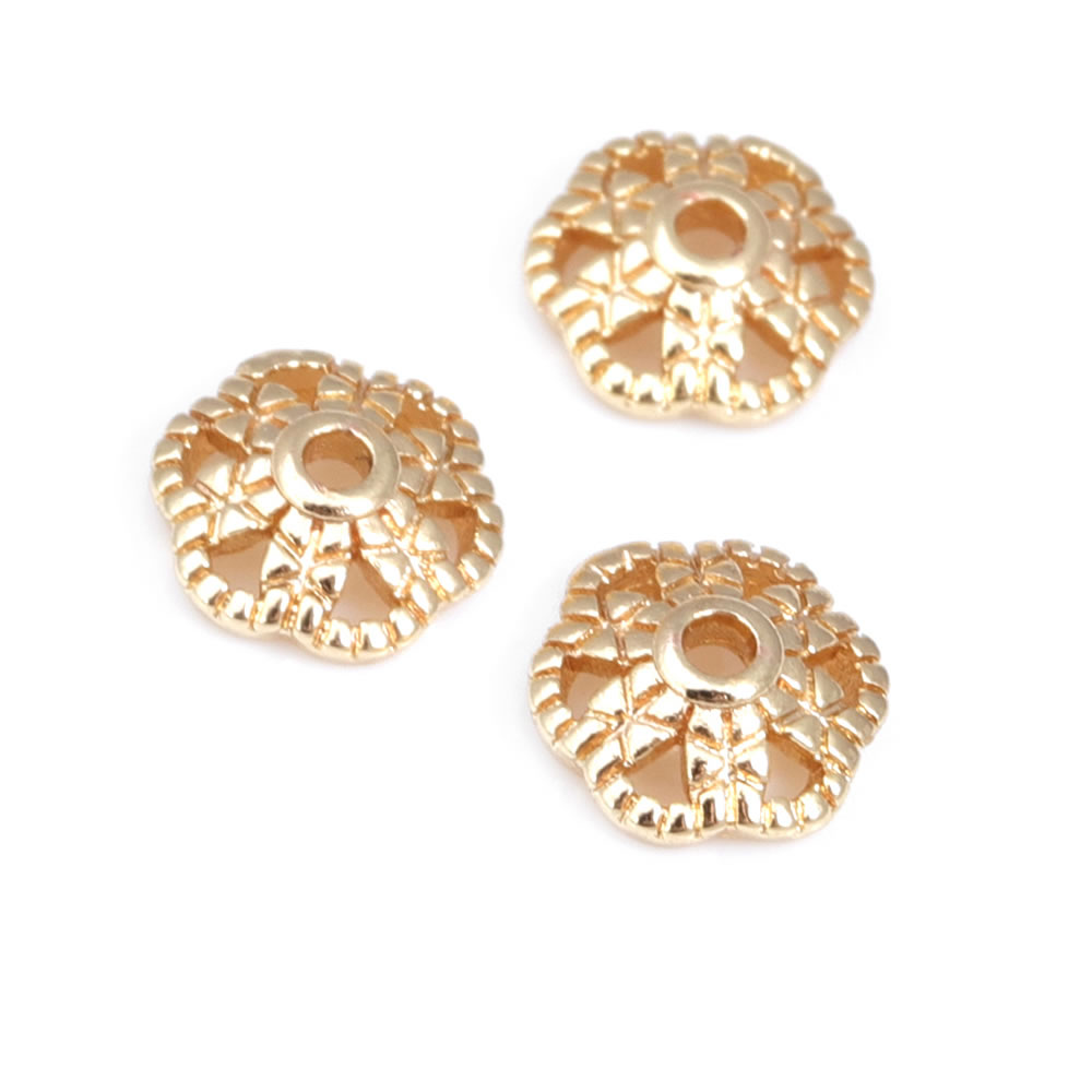 18K Gold Farbe Messing Blume P – Flower Supply Bewertung und Preis