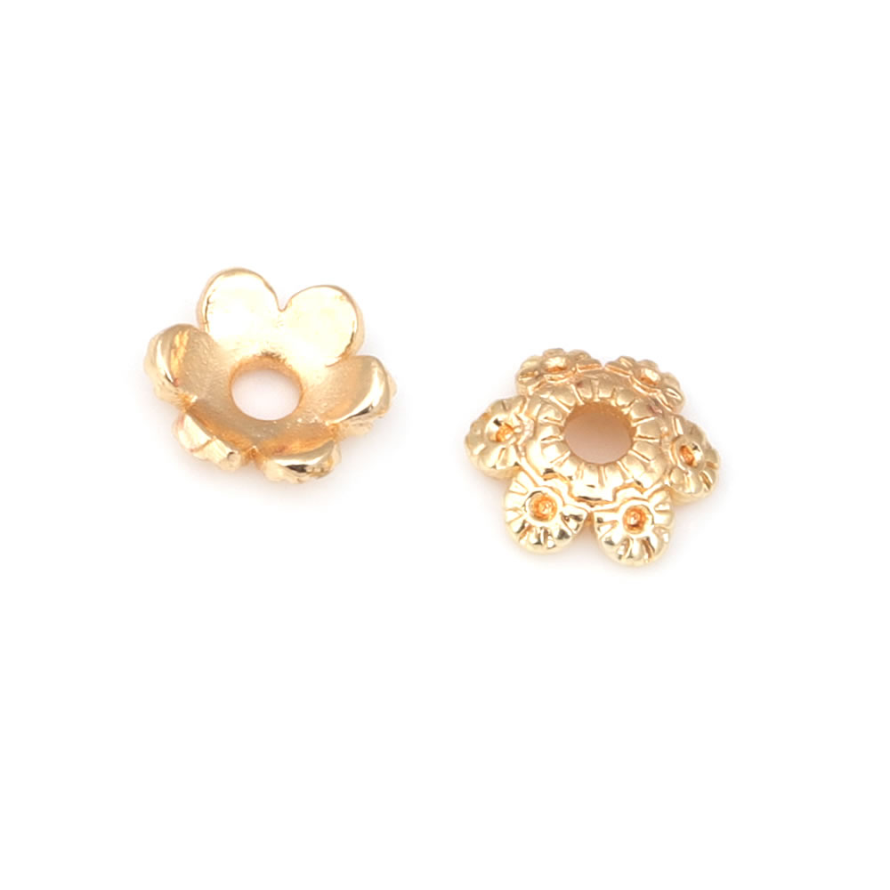 18K Gold Farbe Messing Blume P – Flower Supply Bewertung und Preis